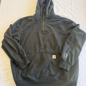 Carhartt Hooded Pullover in Charcoal with Gold Logo
